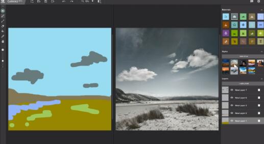 NVIDIA英偉達(dá)Canvas 1.1版有哪些功能？借助AI繪制逼真風(fēng)景畫